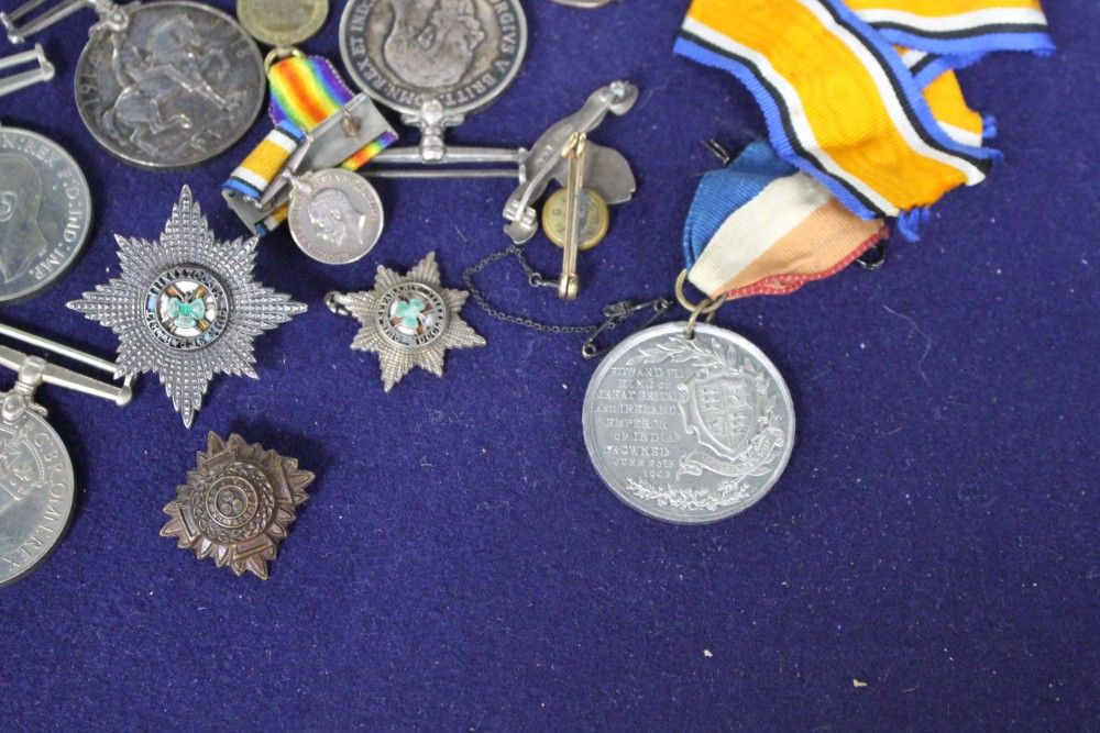 A WWI group of two medals to Second Lieut.G.P.Boyd, a similar group of two to 147522 Gnr.A.J.G.Marshall R.A. and sundry badges includin